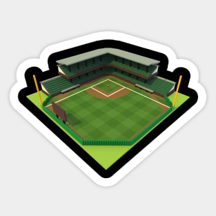 Baseball Stadium Voxel Art Sticker